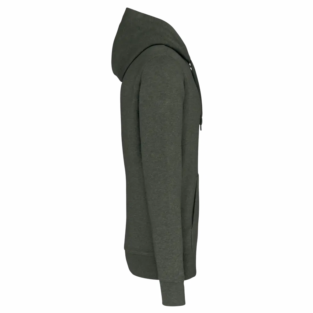 PS_K4027-S_GREENMARBLEHEATHER - Hidalgo Ecologische herensweater met capuchon, green marble heather — productfoto 46