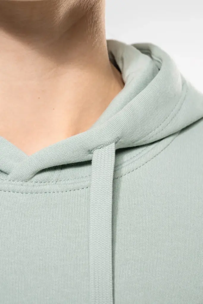 K4028-22_2025 - Hidalgo-werbeartikel Ecologische damessweater met capuchon — productfoto 4