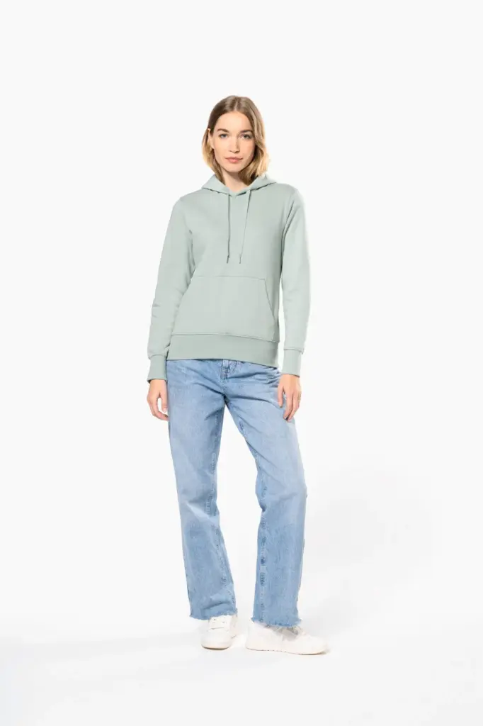 K4028-15_2025 - Hidalgo-werbeartikel Ecologische damessweater met capuchon — productfoto 7