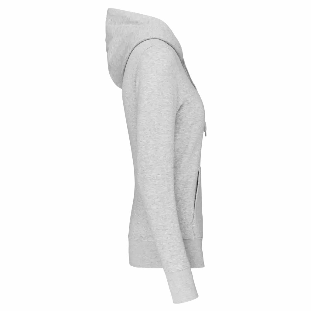 PS_K4028-S_ASHHEATHER - Hidalgo-werbeartikel Ecologische damessweater met capuchon, ash heather — productfoto 10