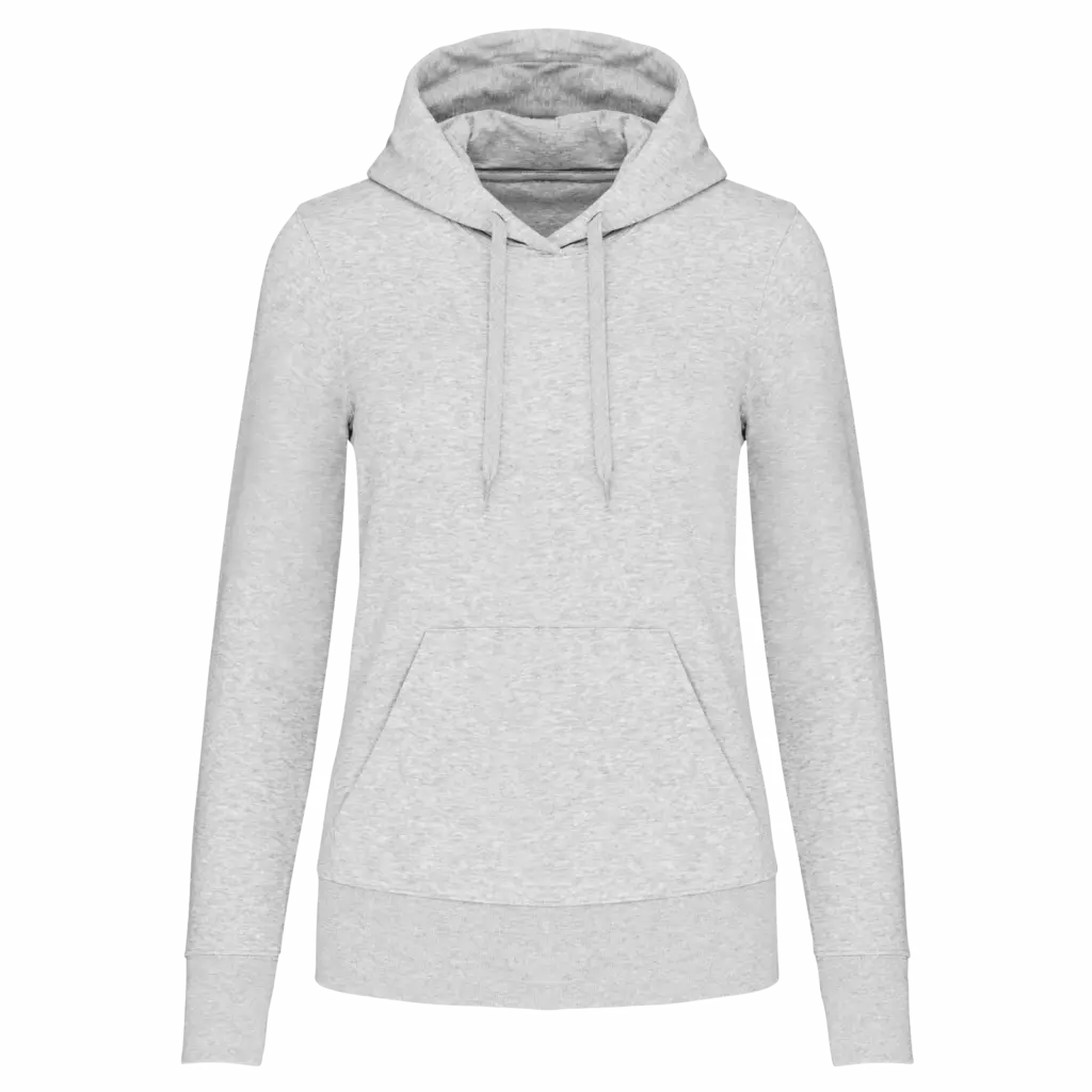 PS_K4028_ASHHEATHER - Hidalgo-werbeartikel Ecologische damessweater met capuchon, ash heather — productfoto 11