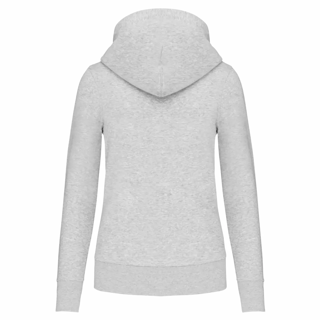 PS_K4028-B_ASHHEATHER - Hidalgo-werbeartikel Ecologische damessweater met capuchon, ash heather — productfoto 12