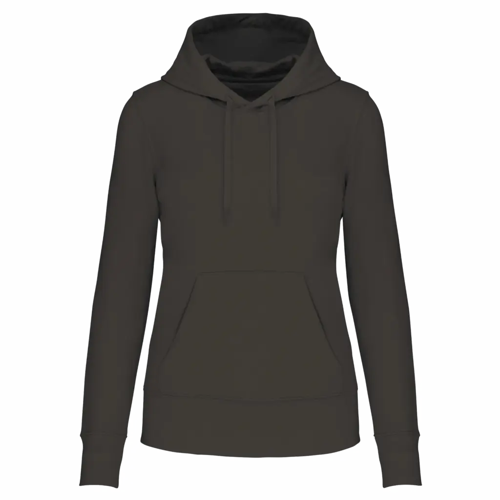 PS_K4028_DARKGREY - Hidalgo-werbeartikel Ecologische damessweater met capuchon, dark grey — productfoto 20