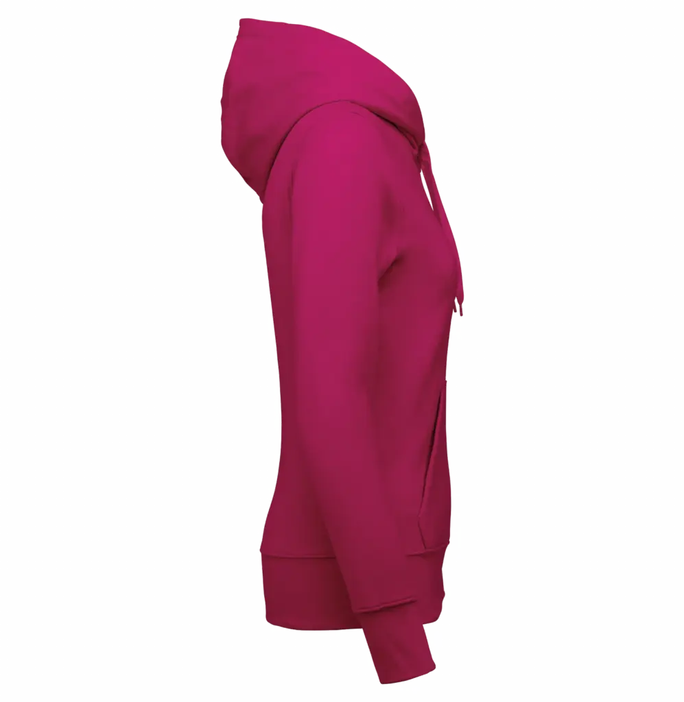 PS_K4028-S_FUCHSIA - Hidalgo-werbeartikel Ecologische damessweater met capuchon, fuchsia — productfoto 25