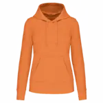 PS_K4028_LIGHTORANGE - Hidalgo-werbeartikel Ecologische damessweater met capuchon, light orange — productfoto 32