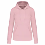 PS_K4028_PALEPINK - Hidalgo-werbeartikel Ecologische damessweater met capuchon, pale pink — productfoto 44