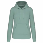 PS_K4028_SAGE - Hidalgo-werbeartikel Ecologische damessweater met capuchon, sage — productfoto 50