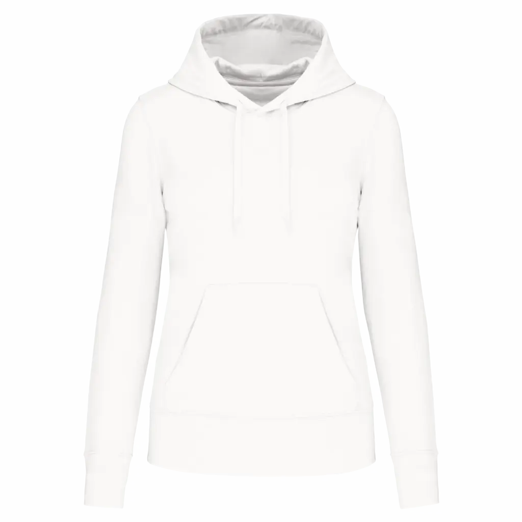 PS_K4028_WHITE - Hidalgo-werbeartikel Ecologische damessweater met capuchon, white — productfoto 53
