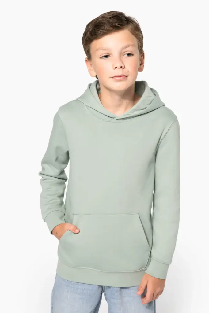 Ecologische kindersweater met capuchon