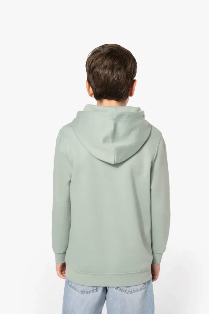 Ecologische kindersweater met capuchon — productfoto 2