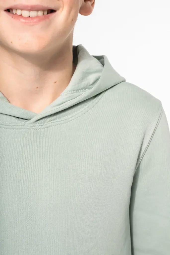 Ecologische kindersweater met capuchon — productfoto 3
