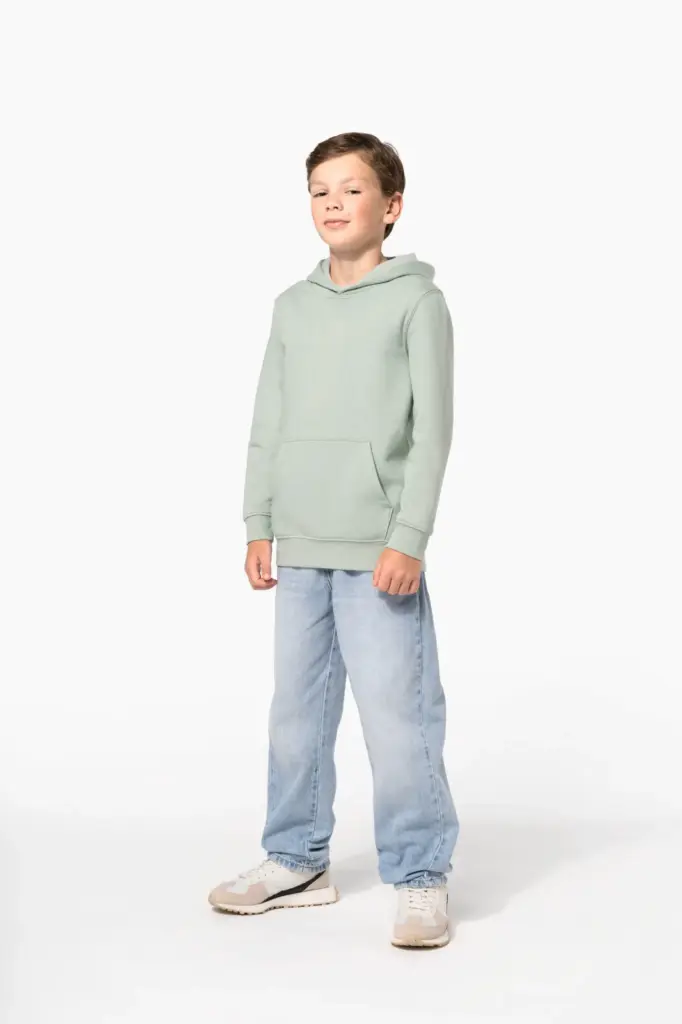 Ecologische kindersweater met capuchon — productfoto 7