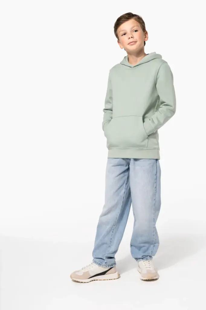 Ecologische kindersweater met capuchon — productfoto 8