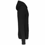 Ecologische kindersweater met capuchon, black — productfoto 9