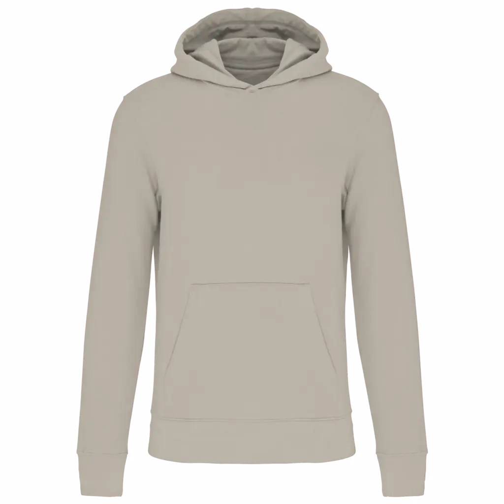 Ecologische kindersweater met capuchon, clay — productfoto 13