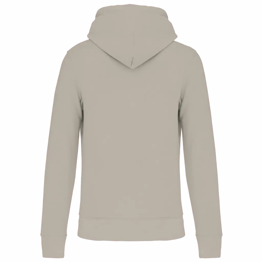 Ecologische kindersweater met capuchon, clay — productfoto 14