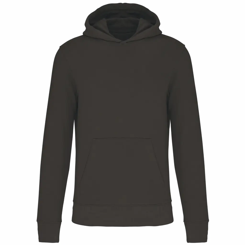 Ecologische kindersweater met capuchon, dark grey — productfoto 16