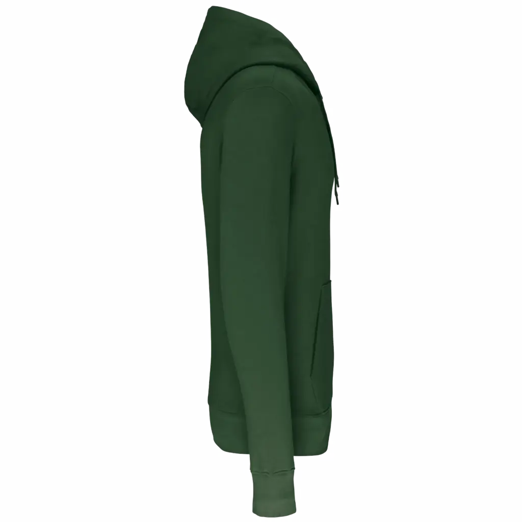 Ecologische kindersweater met capuchon, forest green — productfoto 18