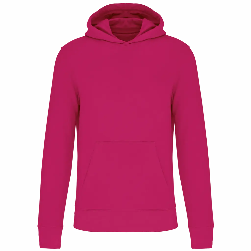 Ecologische kindersweater met capuchon, fuchsia — productfoto 22