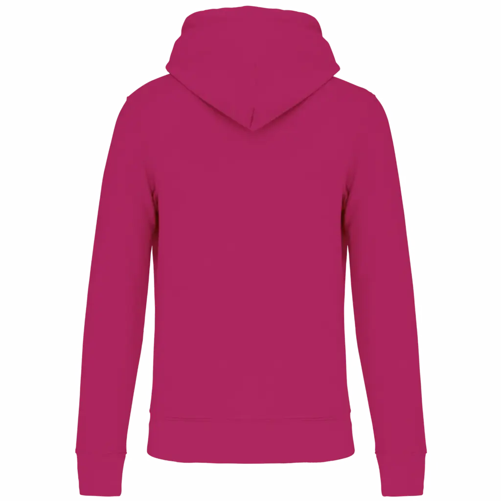 Ecologische kindersweater met capuchon, fuchsia — productfoto 23