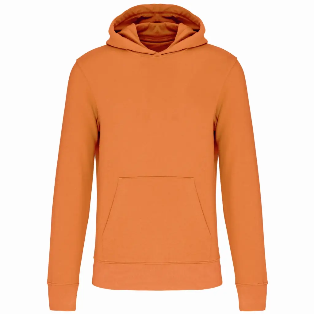 Ecologische kindersweater met capuchon, light orange — productfoto 25