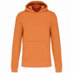 Ecologische kindersweater met capuchon, light orange — productfoto 25