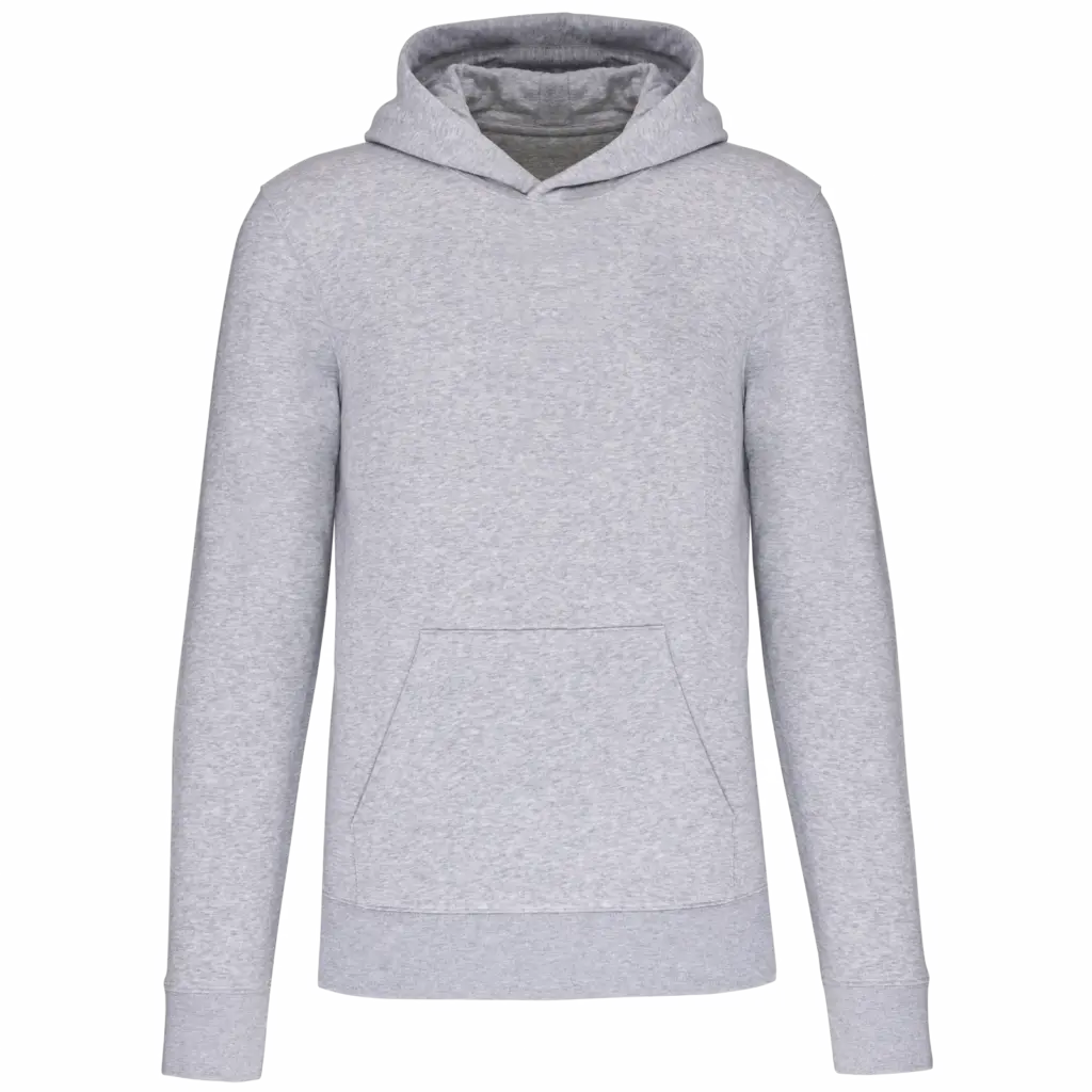 Ecologische kindersweater met capuchon, oxford grey — productfoto 34