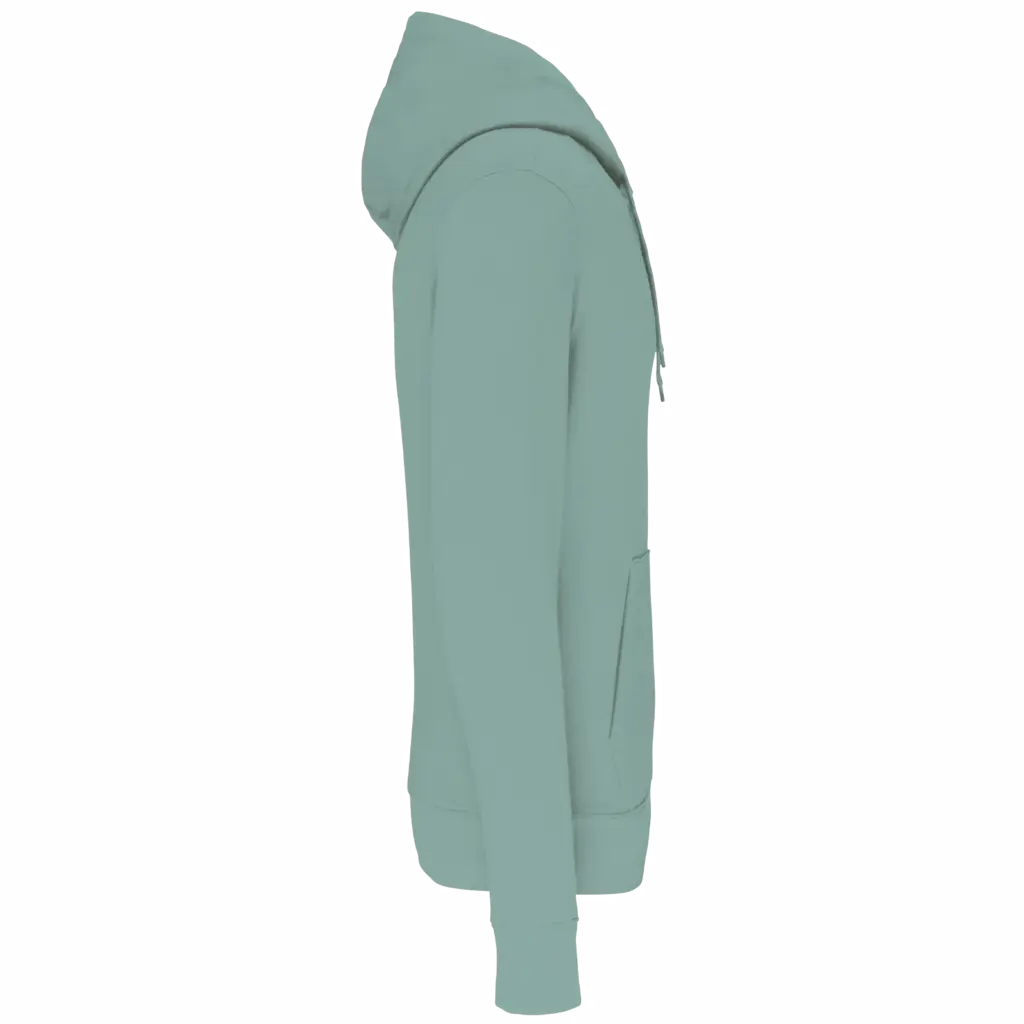 Ecologische kindersweater met capuchon, sage — productfoto 42