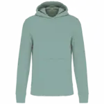 Ecologische kindersweater met capuchon, sage — productfoto 43