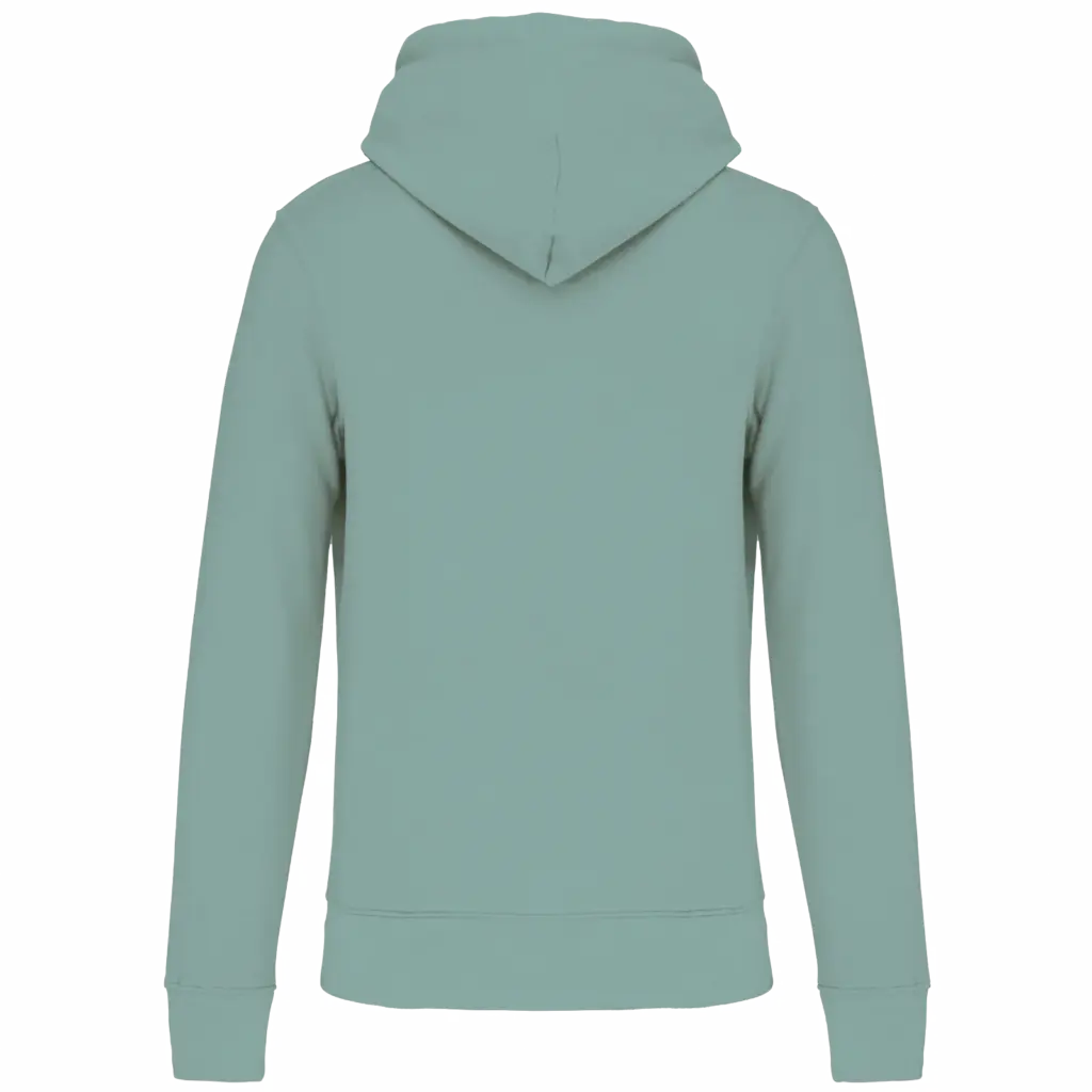 Ecologische kindersweater met capuchon, sage — productfoto 44