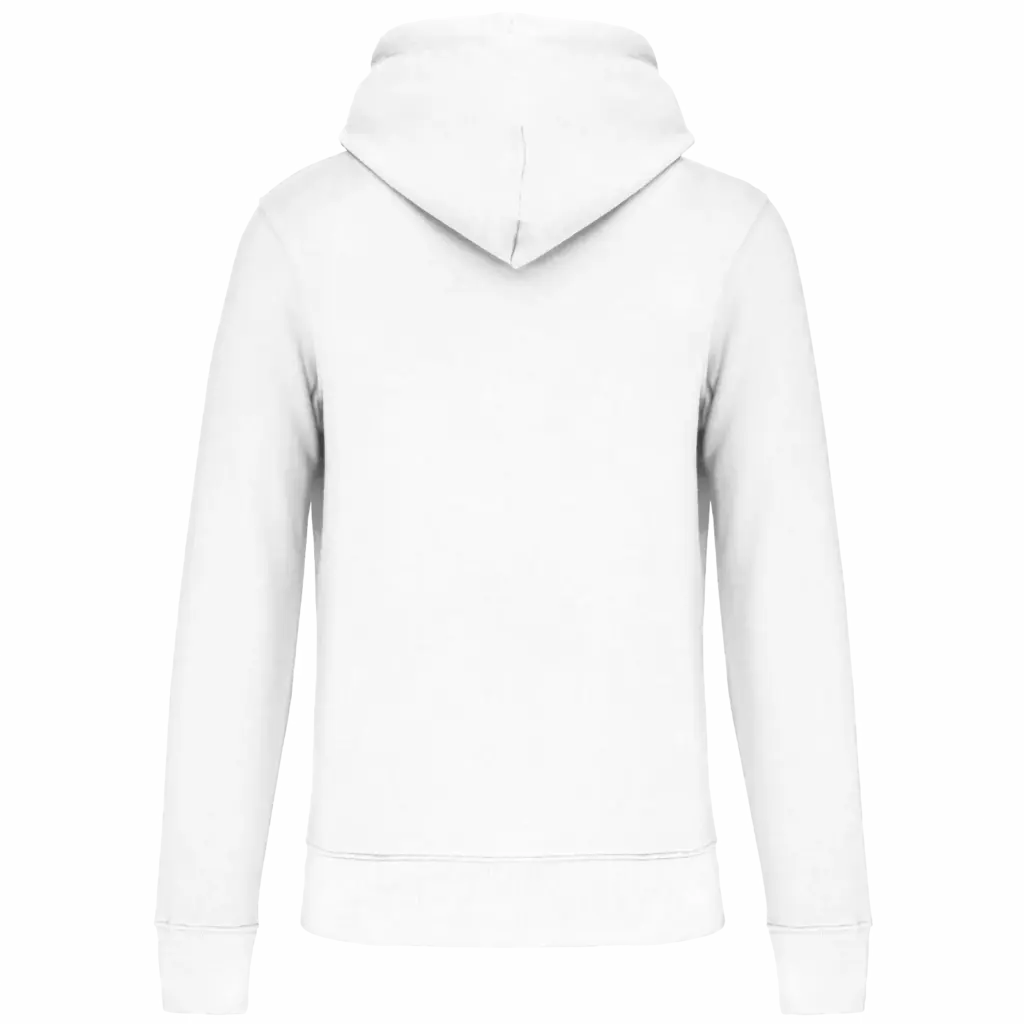 Ecologische kindersweater met capuchon, white — productfoto 47