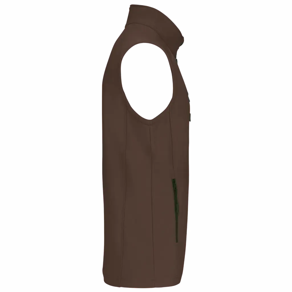 PS_K403-S_CHOCOLATE - Hidalgo Softshell bodywarmer, chocolate — productfoto 24