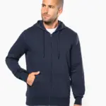 K4030-10_2025 - Hidalgo Ecologische herensweater met capuchon en ritssluiting — productfoto 2