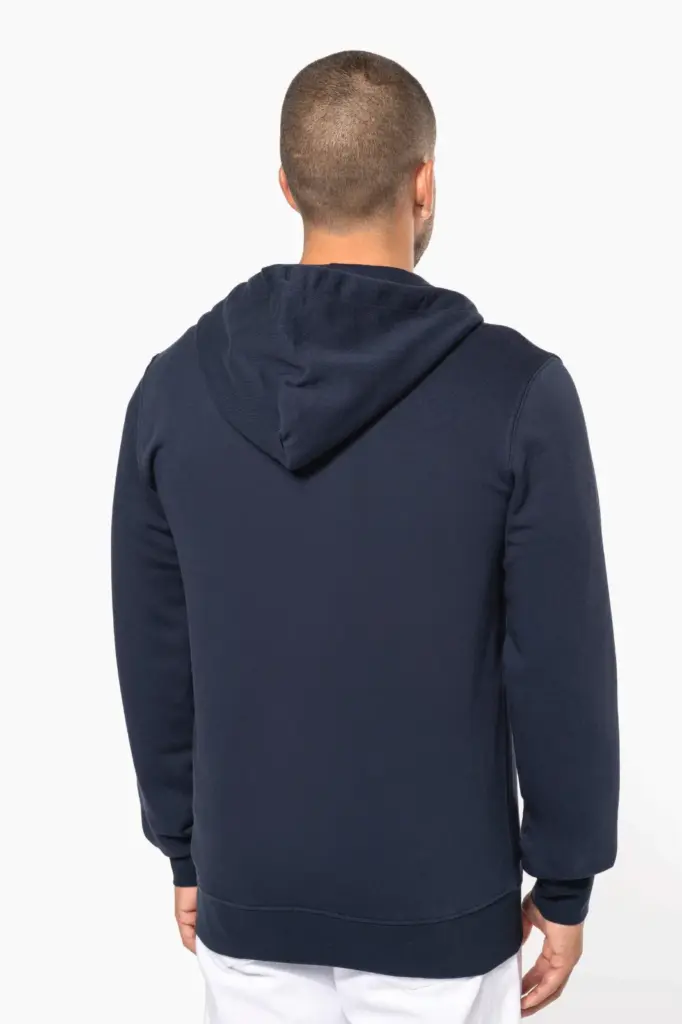 K4030-9_2025 - Hidalgo Ecologische herensweater met capuchon en ritssluiting — productfoto 3