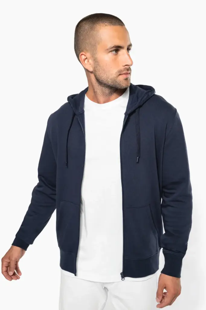 K4030-8_2025 - Hidalgo Ecologische herensweater met capuchon en ritssluiting — productfoto 5