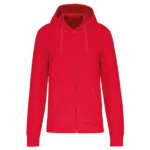 PS_K4030_RED - Hidalgo Ecologische herensweater met capuchon en ritssluiting — productfoto 35