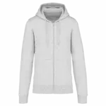 PS_K4030_ASHHEATHER - Hidalgo Ecologische herensweater met capuchon en ritssluiting, ash heather — productfoto 8
