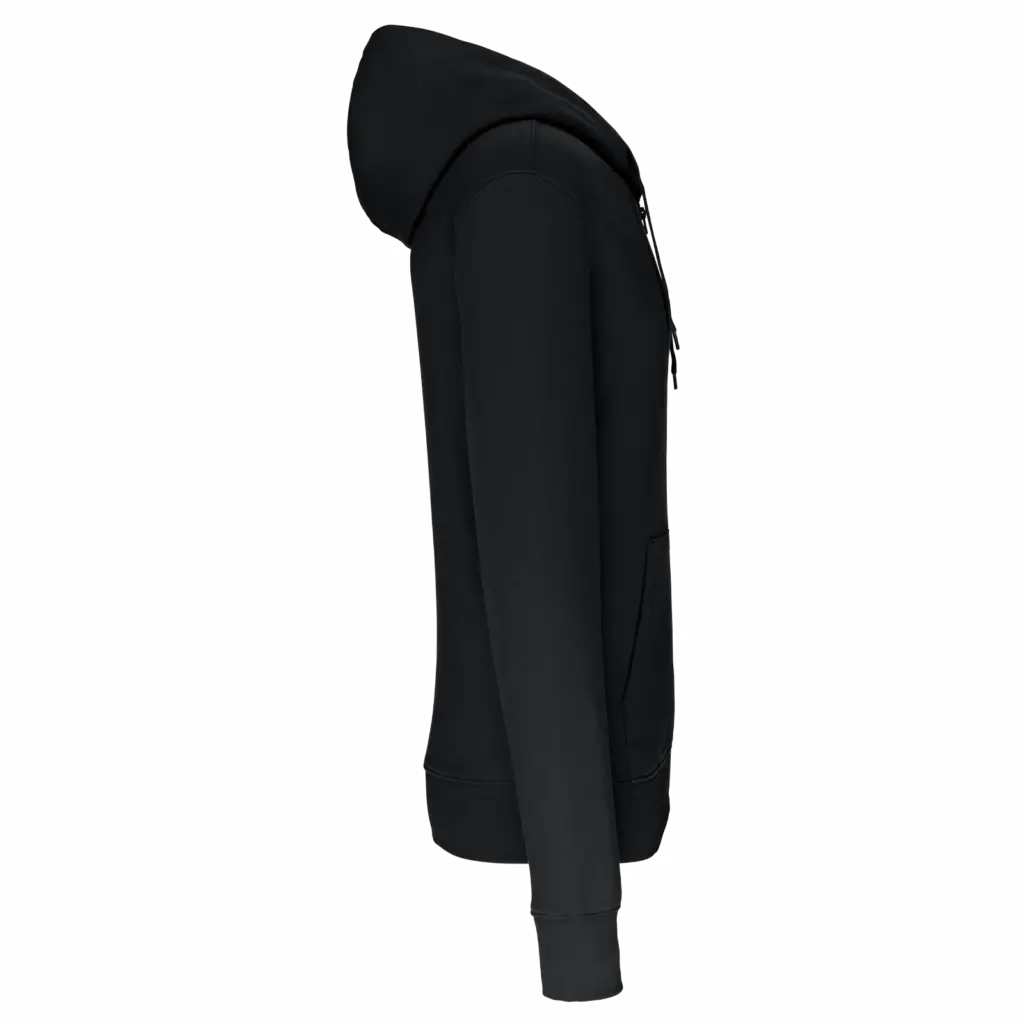 PS_K4030-S_BLACK - Hidalgo Ecologische herensweater met capuchon en ritssluiting, black — productfoto 10