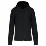 PS_K4030_BLACK - Hidalgo Ecologische herensweater met capuchon en ritssluiting, black — productfoto 11
