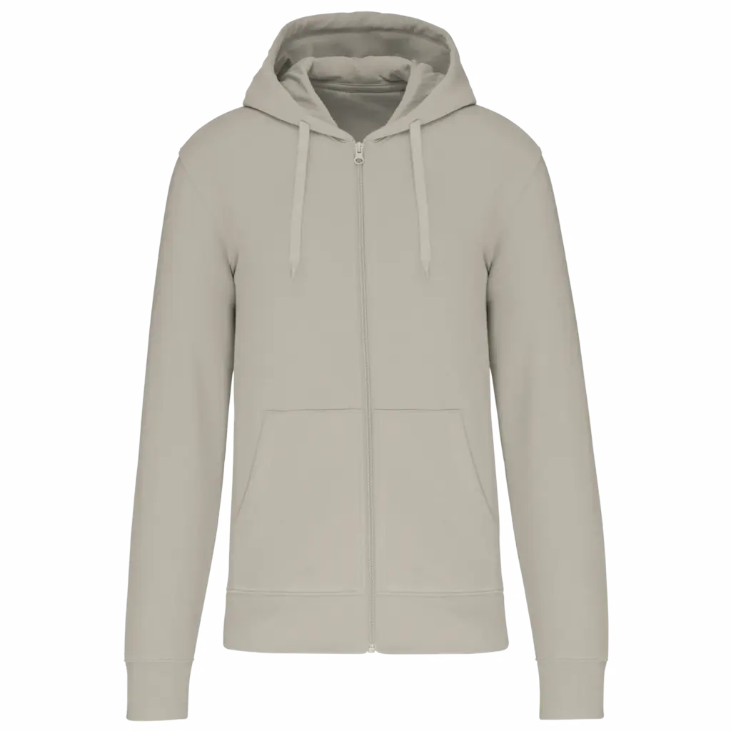 PS_K4030_CLAY - Hidalgo Ecologische herensweater met capuchon en ritssluiting, clay — productfoto 14