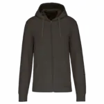 PS_K4030_DARKGREY - Hidalgo Ecologische herensweater met capuchon en ritssluiting, dark grey — productfoto 17