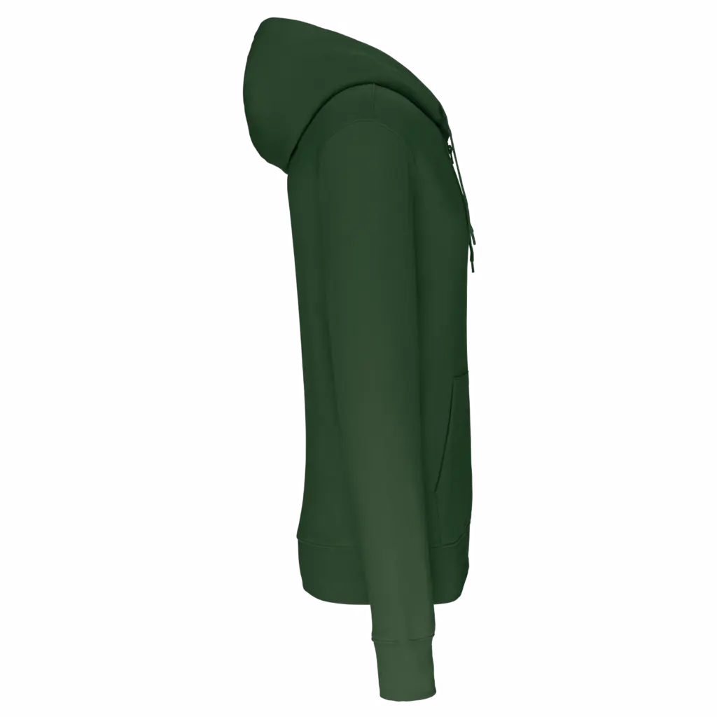 PS_K4030-S_FORESTGREEN - Hidalgo Ecologische herensweater met capuchon en ritssluiting, forest green — productfoto 19