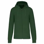 PS_K4030_FORESTGREEN - Hidalgo Ecologische herensweater met capuchon en ritssluiting, forest green — productfoto 20