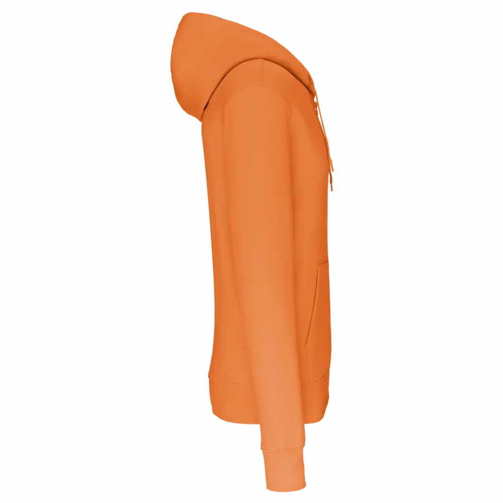 PS_K4030-S_LIGHTORANGE - Hidalgo Ecologische herensweater met capuchon en ritssluiting, light orange — productfoto 22
