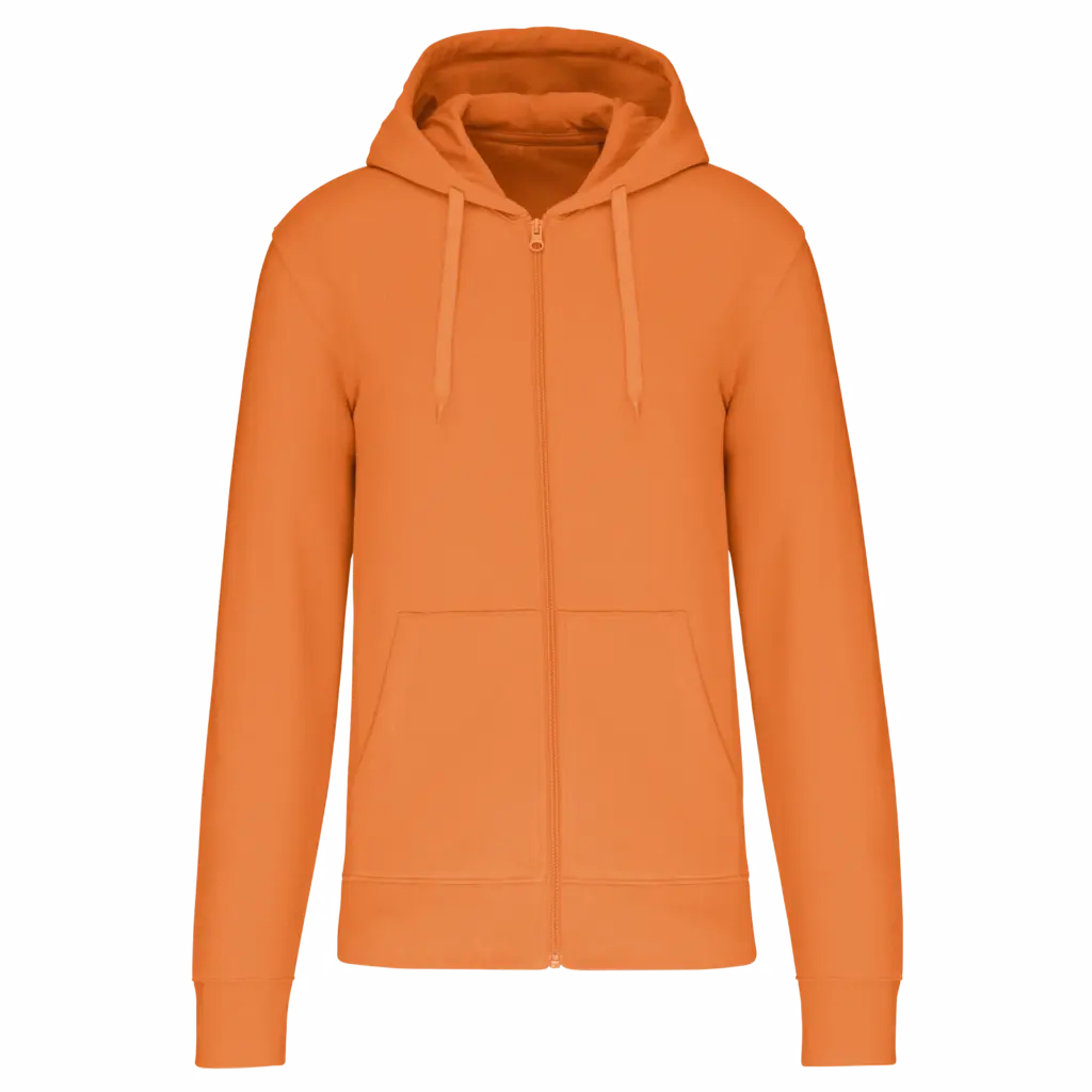 PS_K4030_LIGHTORANGE - Hidalgo Ecologische herensweater met capuchon en ritssluiting, light orange — productfoto 23