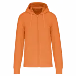 PS_K4030_LIGHTORANGE - Hidalgo Ecologische herensweater met capuchon en ritssluiting, light orange — productfoto 23