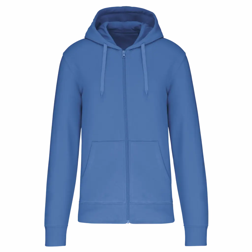 PS_K4030_LIGHTROYALBLUE - Hidalgo Ecologische herensweater met capuchon en ritssluiting, light royal blue — productfoto 26