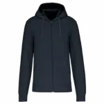 PS_K4030_NAVY - Hidalgo Ecologische herensweater met capuchon en ritssluiting, navy — productfoto 29