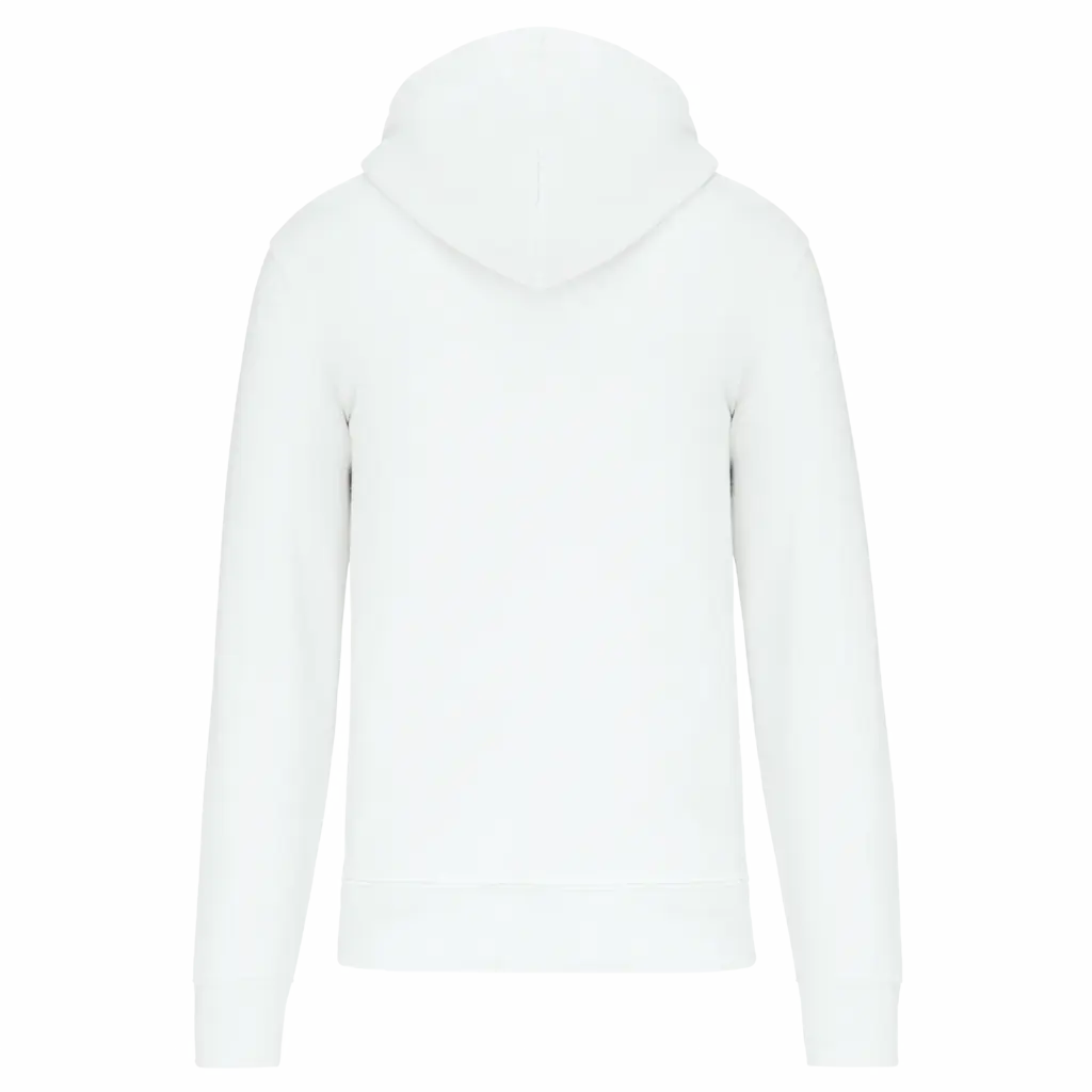 PS_K4030-B_WHITE - Hidalgo Ecologische herensweater met capuchon en ritssluiting, white — productfoto 42