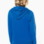 Ecologische damessweater met capuchon en ritssluiting — productfoto 2